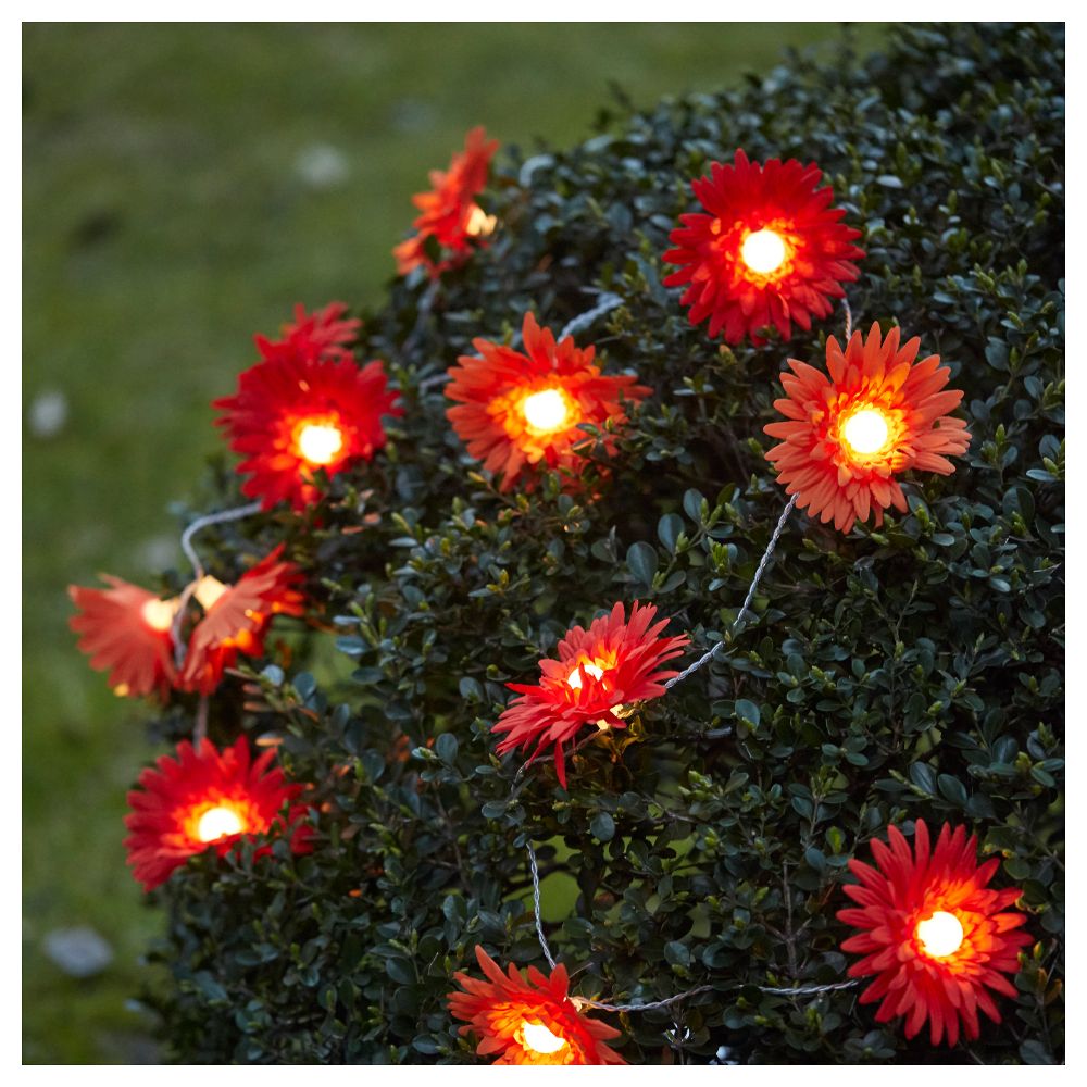 Украшение для гирлянды СОЛВИДЕН, цветок красный - фото 1