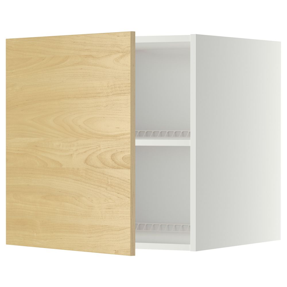 Верхний шкаф на холодильник, морозильник МЕТОД, белый, Тингсрид береза - схема-чертеж с размерами