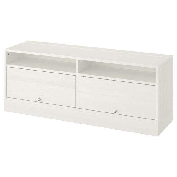 Тумба под ТВ, с цоколем, белый 160x62x47 см IKEA HAVSTA ХАВСТА 403.886.31 - фото 1