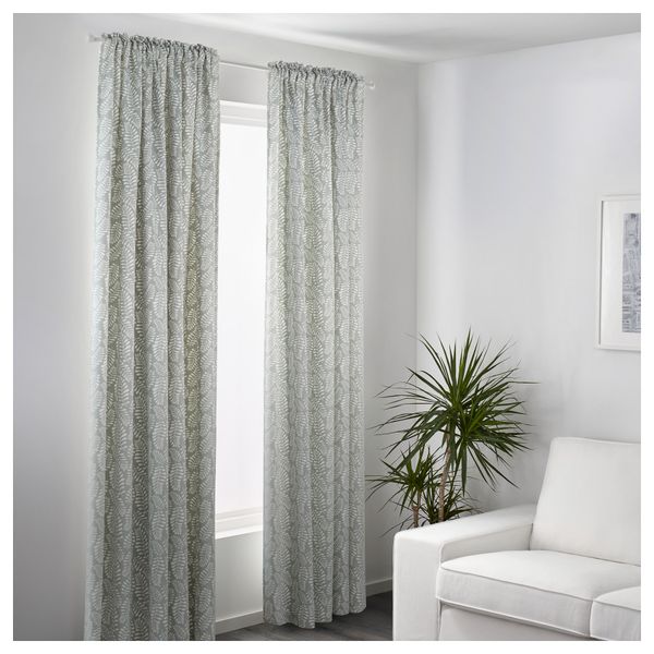 Гардины, 1 пара ИНГВАРДА, с цветочным орнаментом (145x270 см) - фото 2