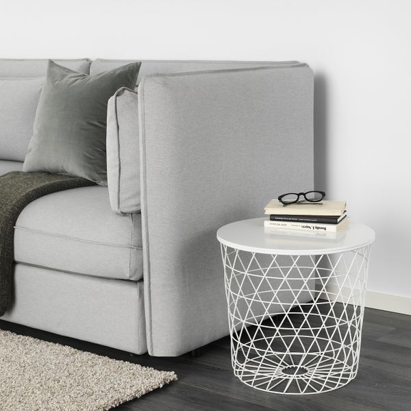 Столик с отделениями для хранения, белый 44 см IKEA KVISTBRO КВИСТБРУ 803.600.36 - фото 6