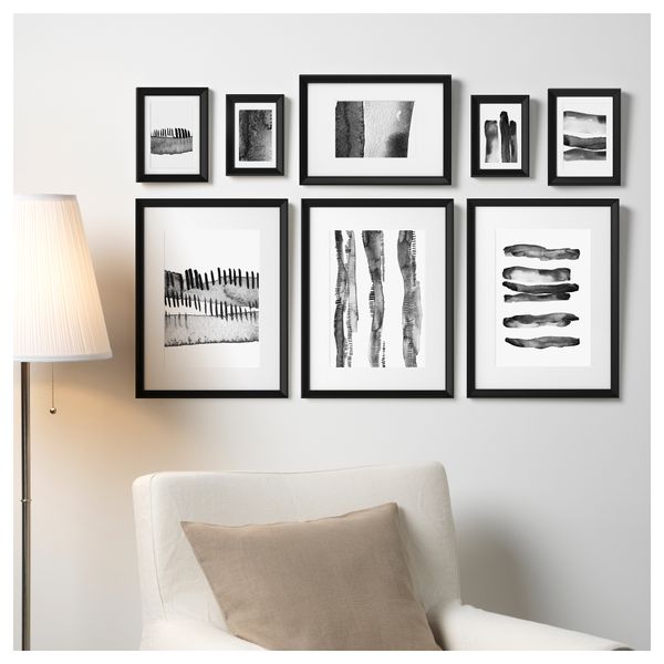 Рама с постером, 8 предмета КНОППЭНГ, черный - фото 5