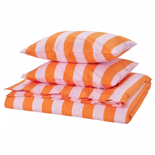 SLÅNHÖSTMAL СЛОНХЁСТМАЛ Пододеяльник и 2 наволочки - фото 1