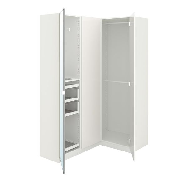 Гардероб угловой, белый, Фардаль Викедаль, 160/88x201 см IKEA ПАКС 993.038.85 - схема-чертеж с размерами