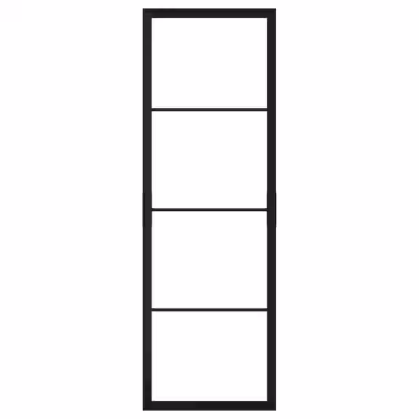 SKYTTA Рама раздвижной двери - чёрный 77x231 см - схема-чертеж с размерами