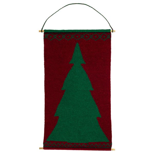 Настенное украшение, вязаный красный/зеленый 45 см IKEA VINTER 2020 ВИНТЕР 2020 404.751.19 - фото 1