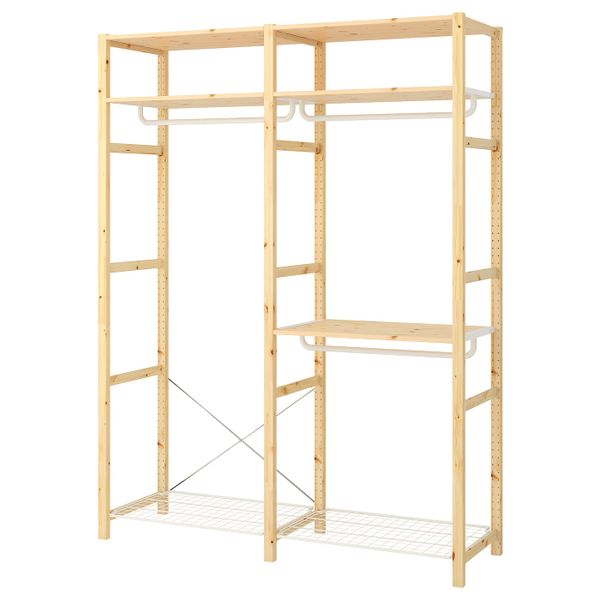Стеллаж с платяной штангой 174x50x226 см IKEA IVAR ИВАР 792.880.08 - фото 2