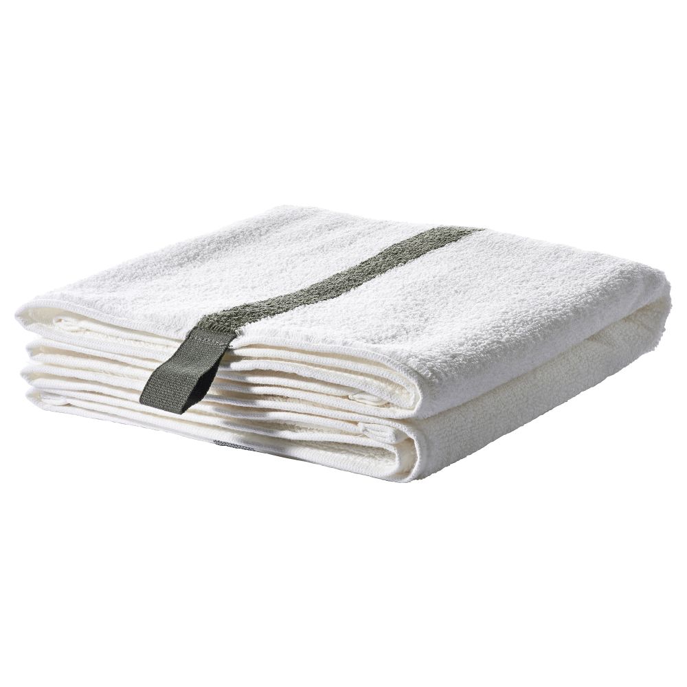 Простыня банная ФЭРГЛАВ, белый, темно-серый (100x150 см) - фото 1