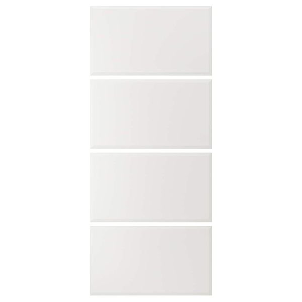 4 панели для рамы раздвижной дверцы, белый 100x236 см IKEA TJÖRHOM ТЬЁРХОМ 404.806.82 - фото 1