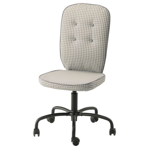 Рабочий стул ЛИЛЛХОЙДЕН, серый Идему Согмюра с рисунком серый с орнаментом - фото 1