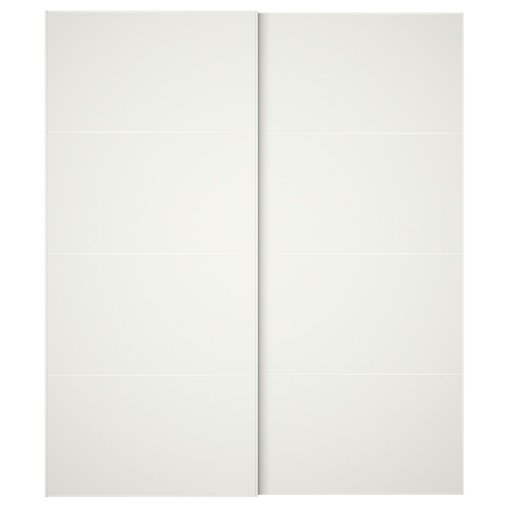 Пара раздвижных дверей МЕХАМН, белый - схема-чертеж с размерами