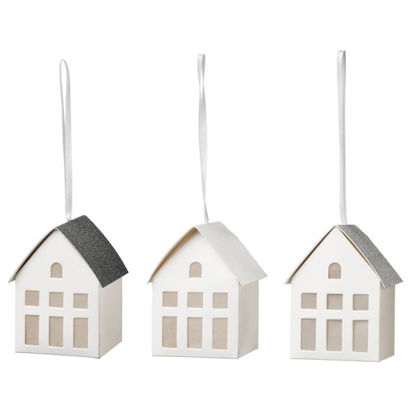 Украшение подвесное ВИНТЕР 2017, домик, белый - фото 1