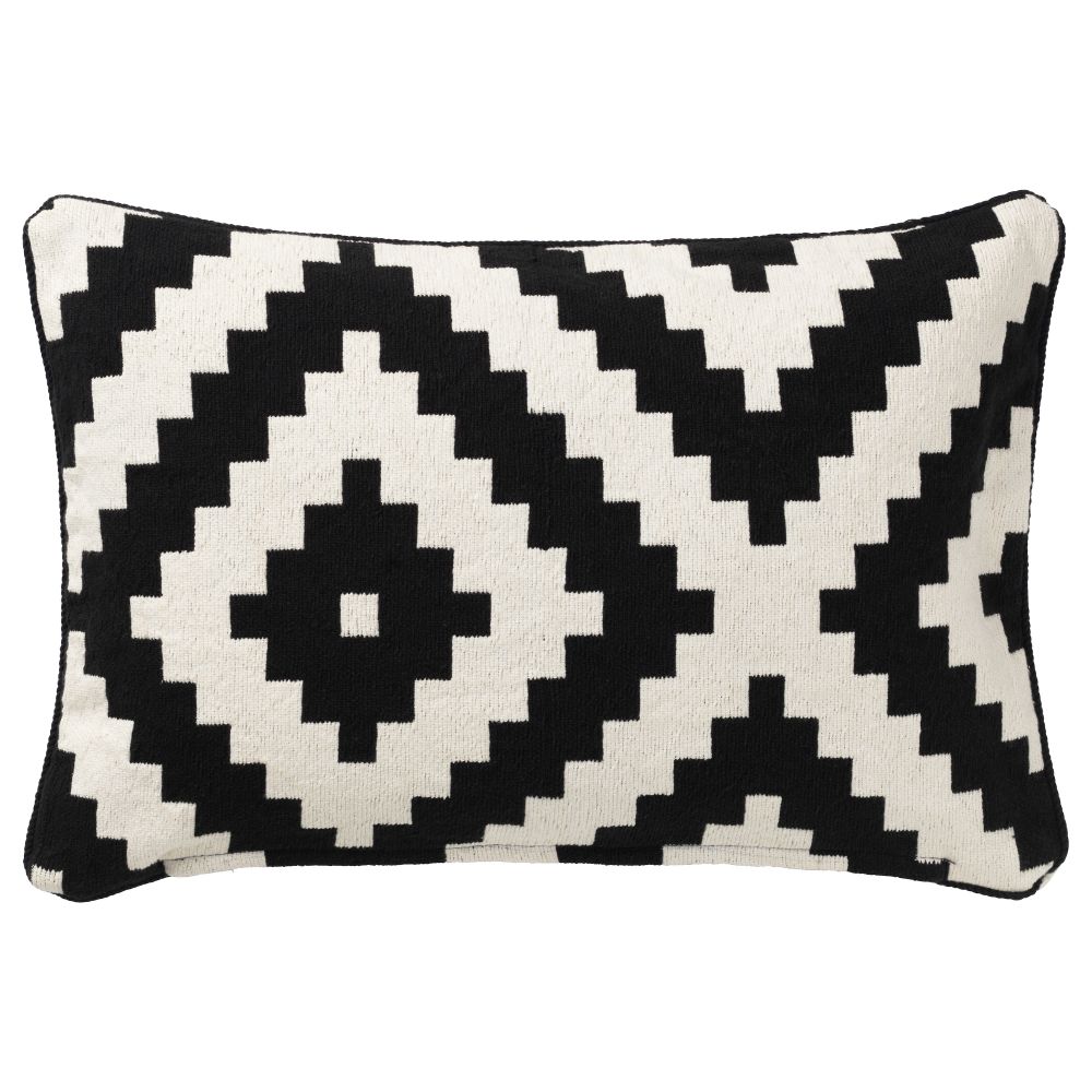 Чехол на подушку ЛЭППЛЬЮНГ РУТА, белый, черный (40x65 см) - фото 1