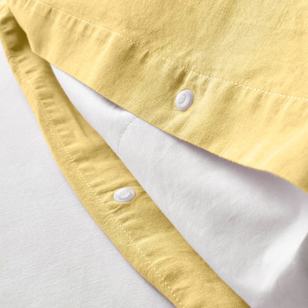 Пододеяльник и 1 наволочка, светло-желтый 150x200/50x70 см IKEA ÄNGSLILJA ЭНГСЛИЛЬЯ 704.671.51 - фото 4