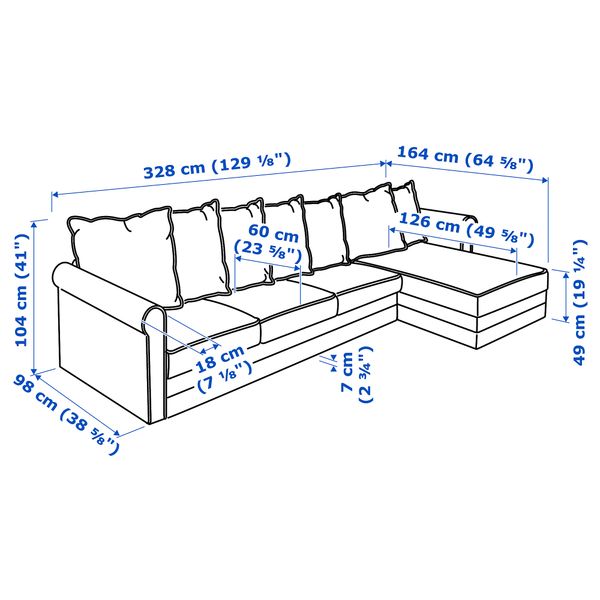 IKEA, дополнительный ракурс - схема-чертеж с размерами