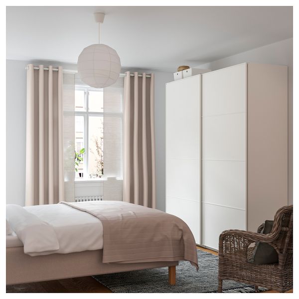 Тройная гардинная шина и карниз ВИДГА, белый - схема-чертеж с размерами