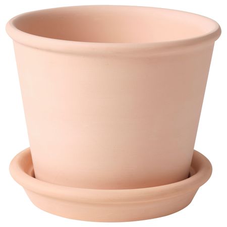 Горшок цветочный с поддоном, для дома, улицы терракота 12 см IKEA MUSKOTBLOMMA МУСКОТБЛОММА 104.548.92