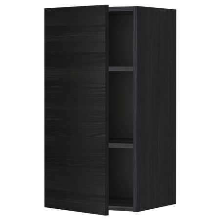 Шкаф навесной с полкой, черный, Тингсрид черный 40x80 см IKEA МЕТОД 792.322.43