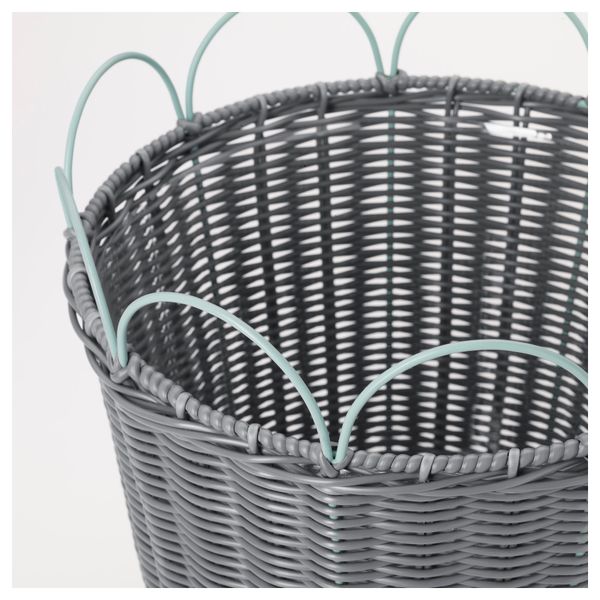 Кашпо СОЛРОСФРО, д/дома/улицы серый, зеленый - фото 2