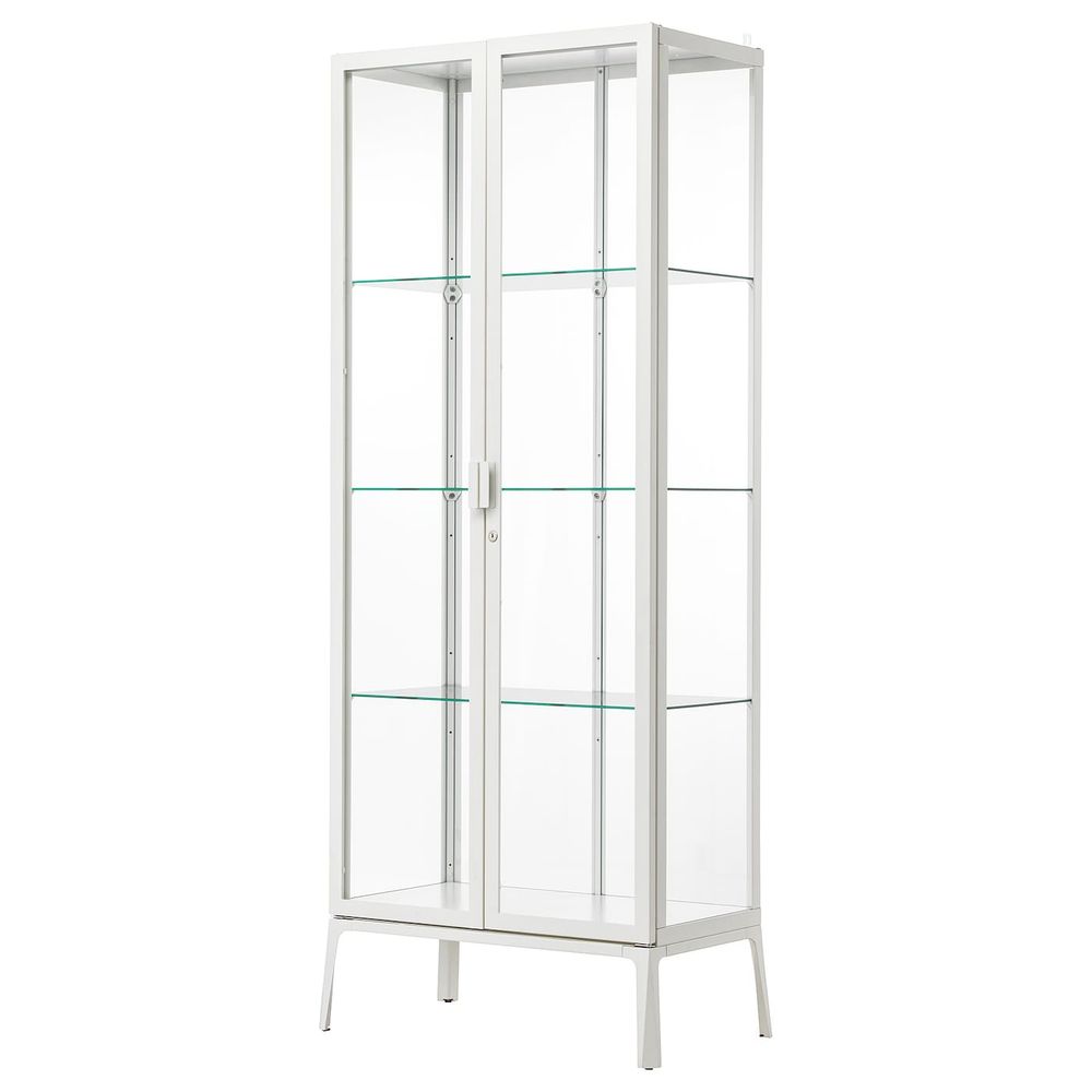 Шкаф-витрина, белый 73x175 см IKEA MILSBO МИЛЬСБУ 903.964.26 - фото 1