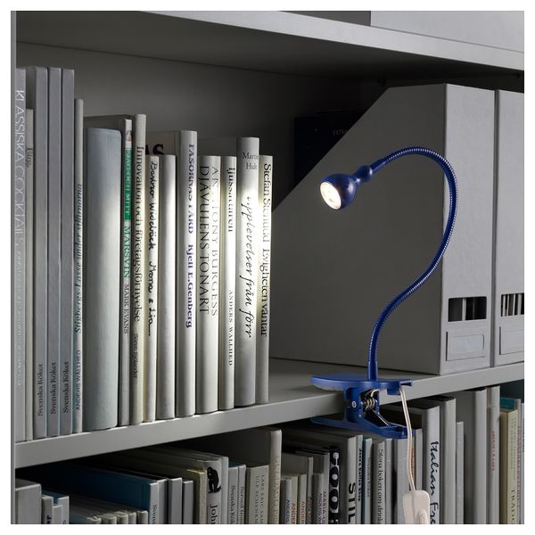 Софит настенный, с зажимом, светодиодная ЯНШО, темно-синий - фото 2