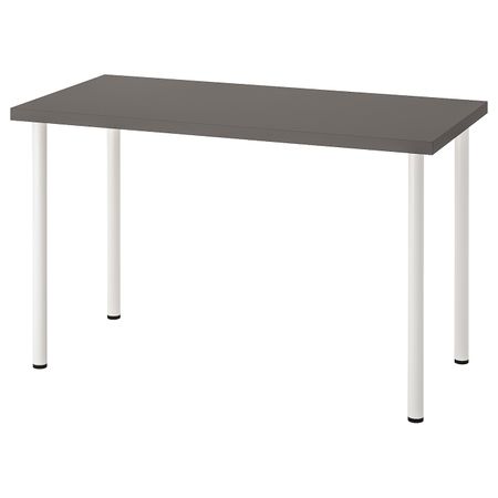 Письменный стол, темно-серый/белый 120x60 см IKEA LAGKAPTEN ЛАГКАПТЕН / ADILS АДИЛЬС 694.164.50