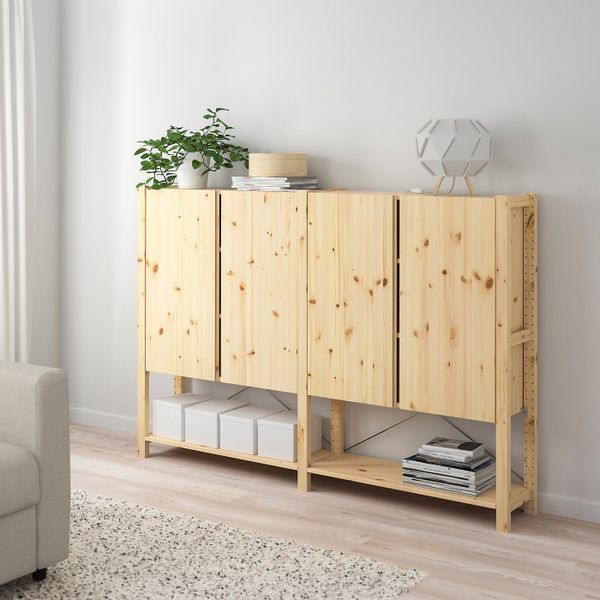 2 секции, полки/шкаф, сосна 174x30x124 см IKEA IVAR ИВАР 093.909.81 - фото 2