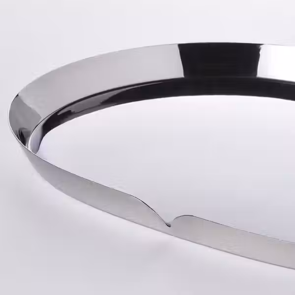 PRAKTAND Тарелка для свечи - нержавеющ сталь 35x26 см - схема-чертеж с размерами