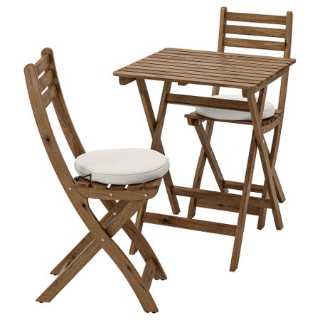 Садовый Стол + 2 складных стула IKEA ASKSTOCKHOLM СТОКГОЛЬМMEN АСКХОЛЬМЕН 792.623.29