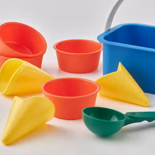 SANDIG Набор д/песочницы «мороженое»,10 пр - разноцветный - схема-чертеж с размерами