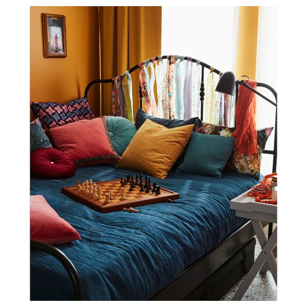 Покрывало, темно-синий 180x250 см IKEA GULVED ГУЛЬВЕД 504.028.96 - фото 2