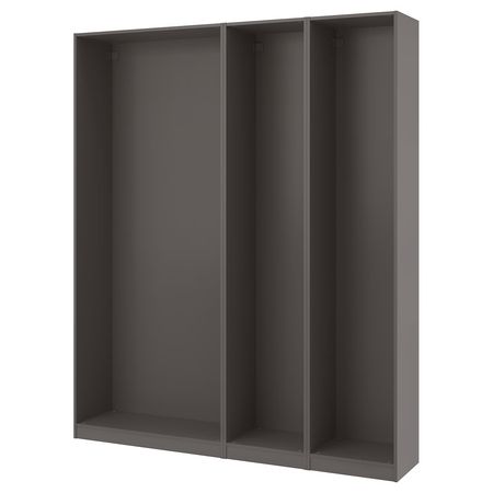 PAX 3 каркаса гардеробов - темно-серый 200x35x236 см