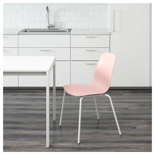 Стул ЛЕЙФ-АРНЕ, розовый, Брур-Инге белый - фото 2