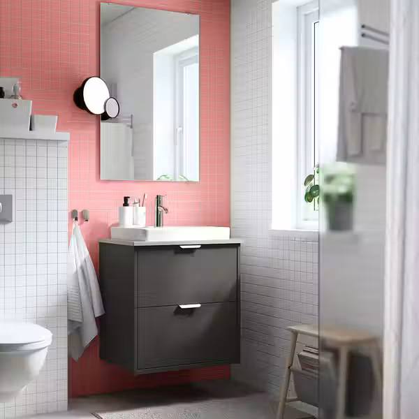 HAVBÄCK / ORRSJÖN ОРРШЁН Шкаф с ящиками/раковина/смеситель - фото 2