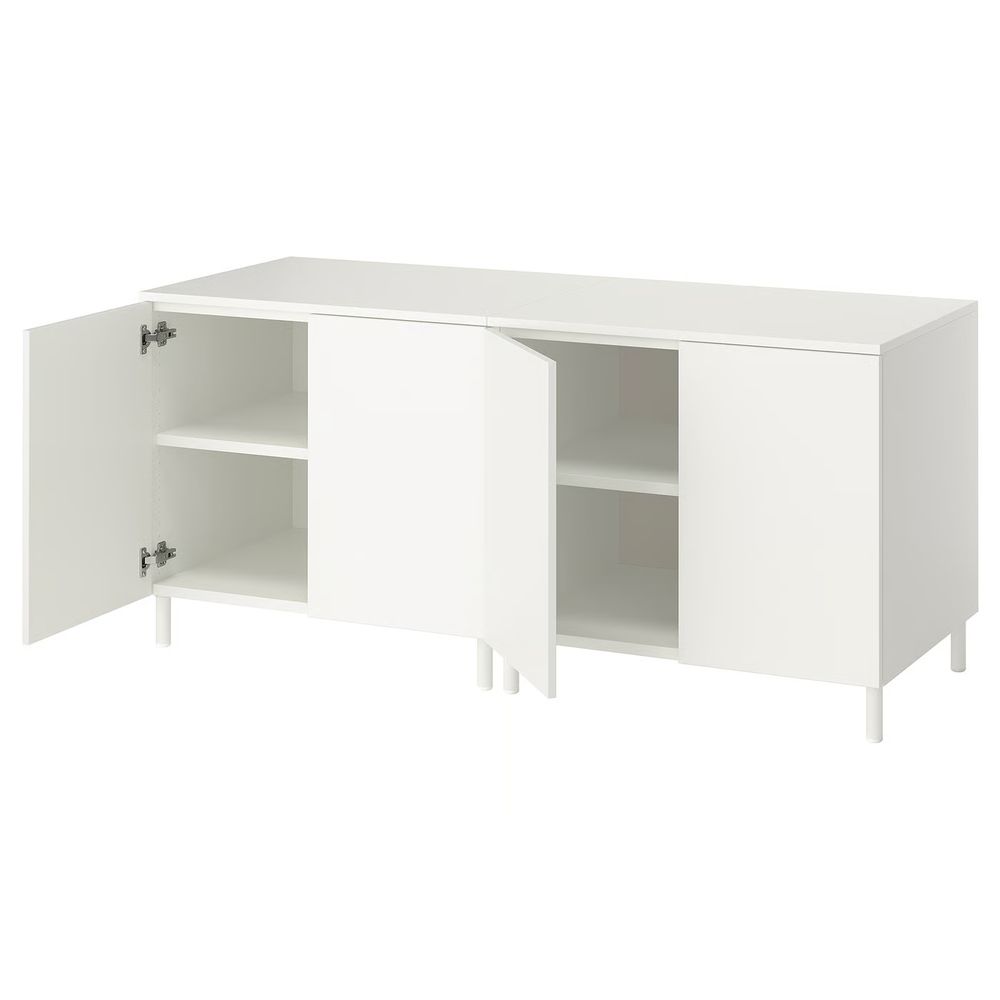 PLATSA Комбинация для хранения с дверцами - белый/Fonnes белый 160x57x73 см - фото 1