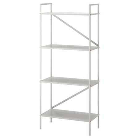 Стеллаж ДРАГЕТ, светло-серый (60x140 см)