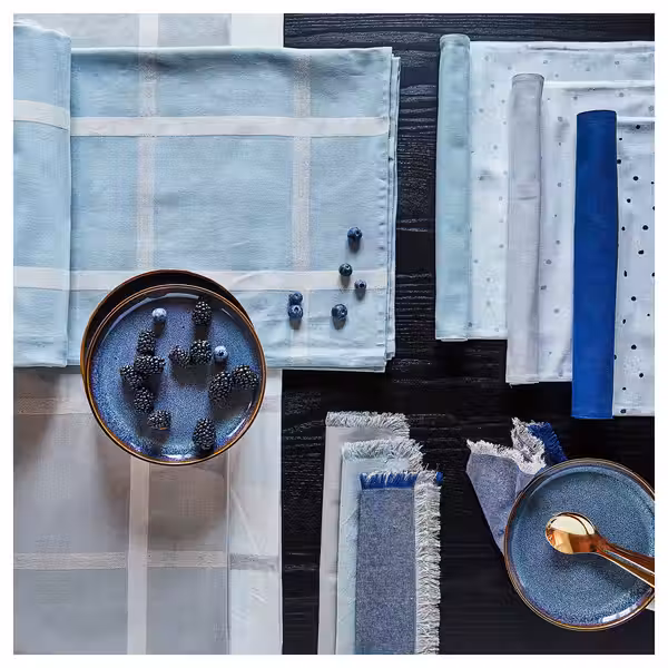 NISSÖGA Скатерть - синий 145x240 см - схема-чертеж с размерами