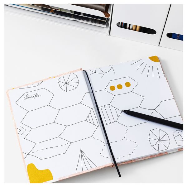 Книжка для записей ЛАНКМОЙ, розовый, белый золотой (20x16 см) - фото 3