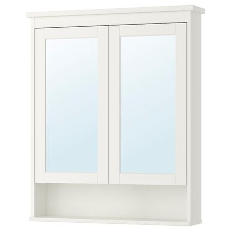 Зеркальный шкаф с 2 дверцами, белый 83x16x98 см IKEA HEMNES ХЕМНЭС 103.690.16