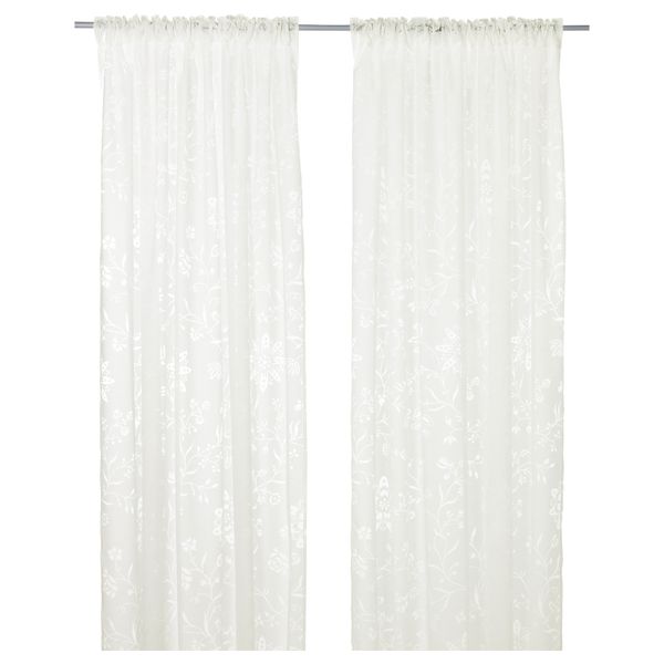 Гардины, 2 шт. БОРГХИЛЬД, белый (145x300 см) - фото 1