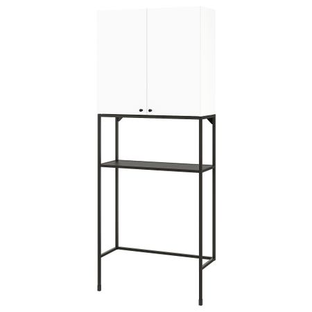 Комбинация для хранения, антрацит, белый, 80x32x204 см IKEA BEGIVENHET БЕГИВЕНХЕТ 694.774.29