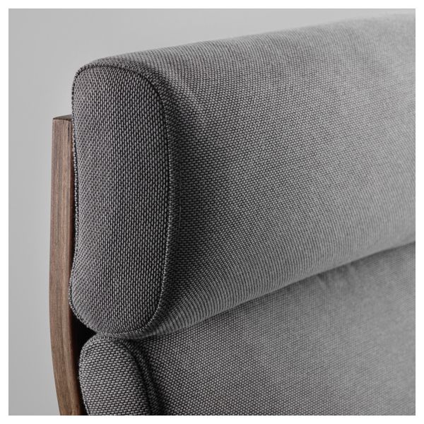 Кресло ПОЭНГ, коричневый, Финнста серый - схема-чертеж с размерами