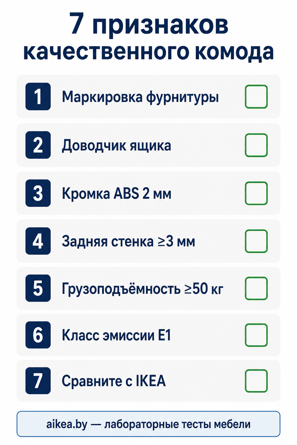 Чеклист: 7 признаков качественного комода для проверки за 30 секунд в магазине