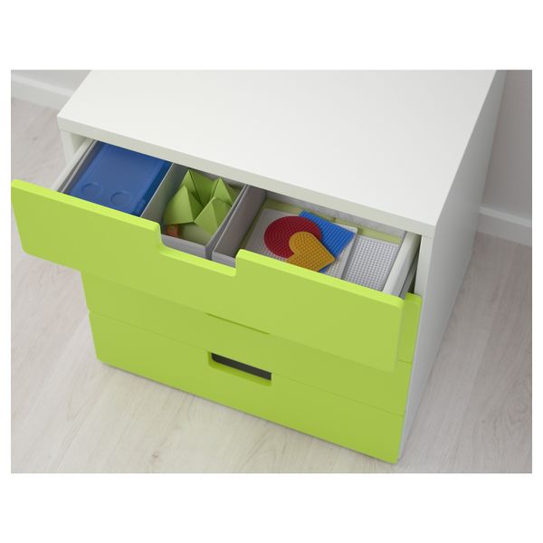 Комбинация для хранения с ящиками СТУВА, белый, зеленый (60x50x64 см) - фото 3