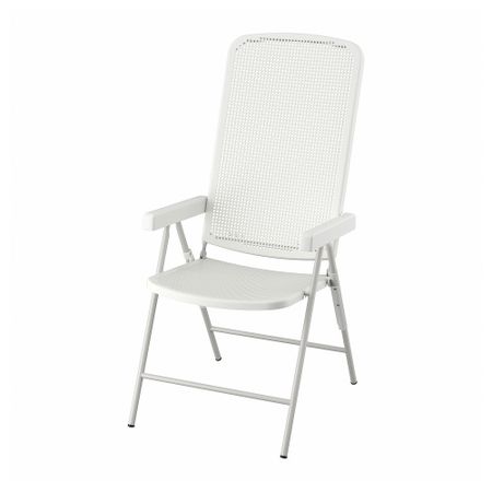 Садовое кресло, регулируемая спинка, белый, серый IKEA TORPARÖ ТОРПАРЁ 205.378.54