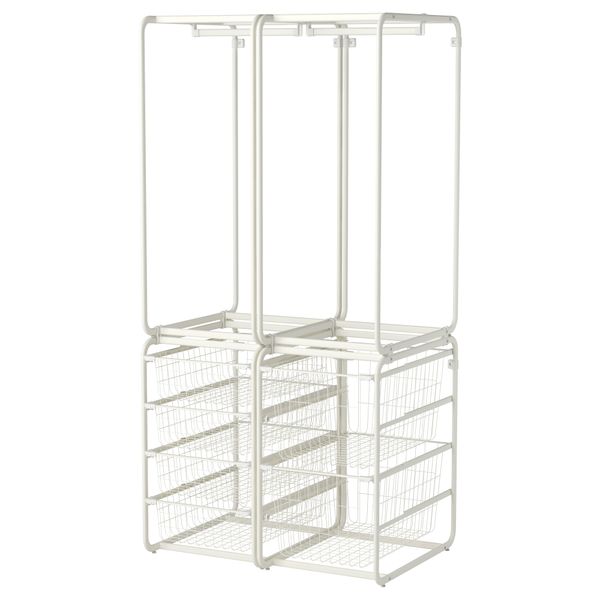 Рама + штанга, проволочные корзины АЛЬГОТ, белый (82x60x170 см) - фото 2