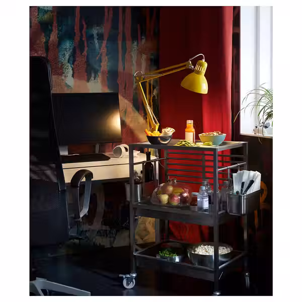 KUNGSFORS Столик с колесами - нержавеющ сталь 60x40 см - фото 5