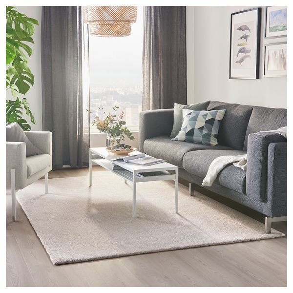 Ковер, короткий ворс, белый с оттенком 170x240 см IKEA TYVELSE ТЮВЕЛЬСЕ 404.268.45 - фото 3