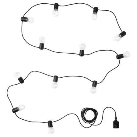 Гирлянда, 12 светодиодов, черный/для сада IKEA SVARTRÅ СВАРТРО 303.630.42