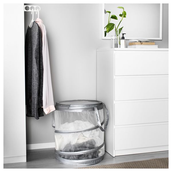 Корзина для белья ФИЛЛЕН, серый (79 л) - схема-чертеж с размерами